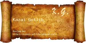 Kazai Gotlib névjegykártya